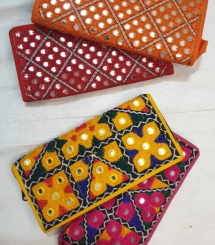 Women’s Traditional Sindhi Hand-Embroidered Clutch