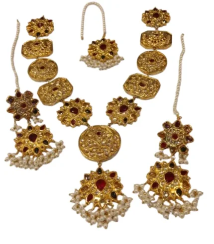 Antique-style Egyptian mala with ornate handcrafted detailing